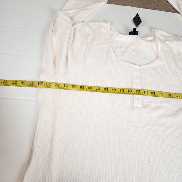 Torrid sz 4 / 4X women waffle knit snap front henley top shirt NRE - Picture 10 of 11